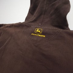 John Deere Hoodie Mens XL Spellout Logo Farmer Ranch Workwear Pullover
