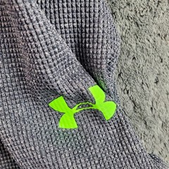 Under Armour Hoodie Mens M Gray Thermal Waffle Pullover All Season Gear Loose