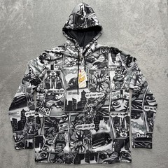 Oh Snap! Hoodie Mens Large Gray Comic Graphic Fleece Pullover Oh Snap