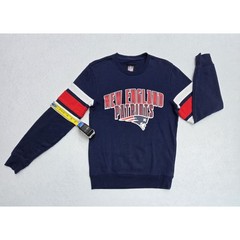 NFL New England Patriots Sweatshirt G-III Navy Blue Red White Stripe Mens Small