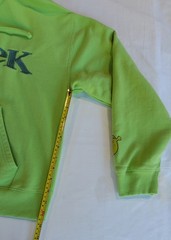 Shrek Movie Lime Green hoodie embroidered lettering and 3D ogre ears Adult XL