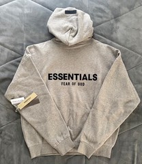 Essentials Fear of God Hoodie Dark Oatmeal Gray Mens M L New with Tags
