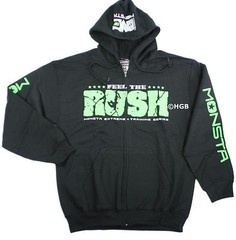 Monsta Clothing Men Workout Hoody Bodybuilding Hoodie Hulk Out Zipper Sweatshirt