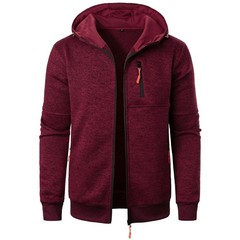 Men Hooded Sports Cardigan Jacket Casual Sweatshirt Baseball Hoodies Winter Fall