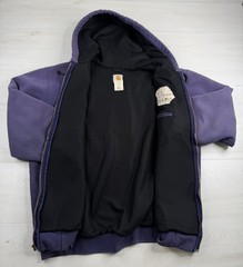 Vtg Carhartt J149 Jacket Full Zip Thermal Lined Faded Distressed Paint Marks L