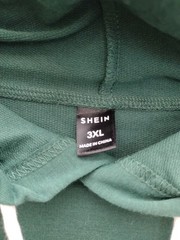 Shein Adult Unisex Nasa Print Hoodie Sweatshirt Color Green Size 3XL