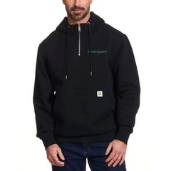 John Deere Men’s Quarter Zip Hoodie Heavyweight Cotton New with Tags