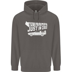 I Drive at 88mph Just in Case Funny Mens 80% Cotton Hoodie