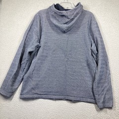Old Navy Baja Henley Hoodie Mens XL Navy Blue Herringbone Textured Pullover FLAW