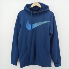 Nike Dri-FIT Hoodie Mens Small Blue Gradient Swoosh Pullover Fleece Sportswear