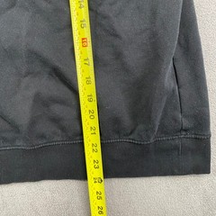 HM Mens Crewneck Sweatshirt Black Fleece Lined Pullover Long Sleeve Basic Size S