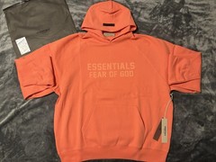 NWT Fear of God Essentials Coral Hoodie Size Large 100% Authentic✅