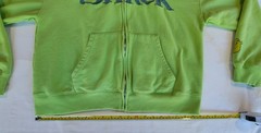Shrek Movie Lime Green hoodie embroidered lettering and 3D ogre ears Adult XL
