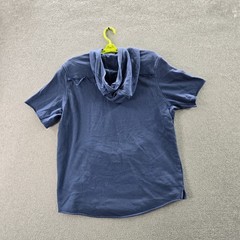 Under Armour x Project Rock Men Hoodie LARGE Blue Bull RSPCT Logo Short Sleeve
