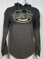 Billings West High School Bears Montana Men’s Gray Ombray Hoodie Shirt NWT