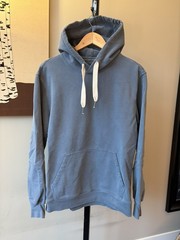 Buck Mason Blue Heavy Hoodie Sweatshirt Men’s Front Pocket Sz. M