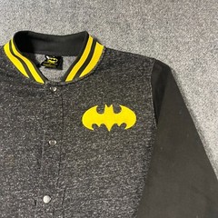 Batman Sweatshirt Men’s Medium Snap Button Closure Mock Neck Movie Promo EUC