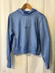 Nike Therma-FIT Men’s Blue Pullover Hoodie Logo Solid Long Sleeve Regular L