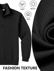 Men’s Solid Color Sweater Long Sleeve Mock Neck Polyester, Spandex Lightweight