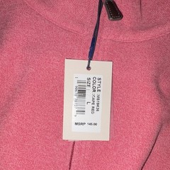 Peter Millar Crown Soft Men’s 1/4 Zip Pullover Sweatshirt Pink NBC Sports L NWT