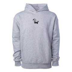 Wildlife skunk embroidered pullover sweat hoodie, animal hoodie