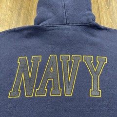 Vintage United States Navy Hoodie Mens XL Blue US Sailor Spellout 90s Sweatshirt