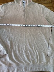 Peter Millar Pullover Sweatshirt Mens M Beige Long Sleeve 1/4 Golf P39