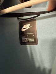 Nike Sportswear Tech Fleece Hoodie Cerulean Blue/White/Grey Mens Sz M CU4489-424