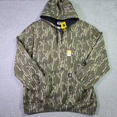Carhartt Camo Mossy Oak Sweater Mens 2XL Green Outdoor Hoodie Hunting Hiking NWT