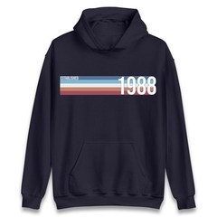 1988 Vintage Hoodie Retro Birthday Gift 38 Years Old Pullover Unisex Hoodie