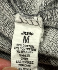 Reflex Hoodie Mens Medium Heather Gray Cotton Stretch Ribbed Trim Full Zip