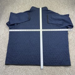 George Reversible 1/4 Snap Quilted Sweatshirt Mens Big Size 5XL 62-64 Blue NWT