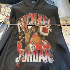 MICHAEL JORDAN 6 RINGS Nike Jordan Brand Hooded Sweatshirt XL Hoodie #23 BULLS!!