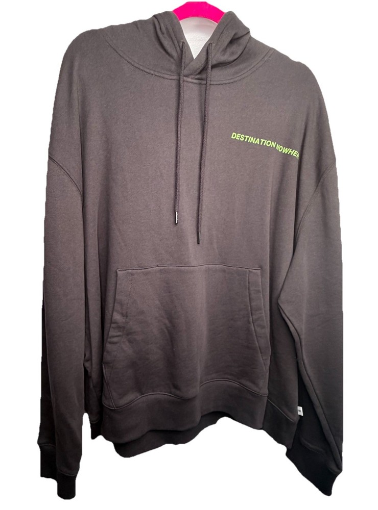 Mode of One MEN’S Jet Gray Destination Nowhere Hoodie Fleece Wall Sz. XL NWT