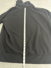 H&M Men’s Black & White Cloud Graphic Sweatshirt Hoodie Funnel Neck Sz Large