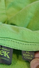 Shrek Movie Lime Green hoodie embroidered lettering and 3D ogre ears Adult XL