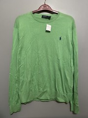 NWT Polo Ralph Lauren Spring Lime Sweatshirt Green Size XL Long Sleeve (B241)