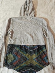 Men’s On The Byas Gray / Multicolor Pattern Long Sleeve Hoodie/ US Size S/