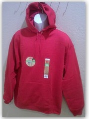 Hanes Men’s Ecosmart Pullover Hoodie DEEP RED LARGE Sweatshirt Fleece Warm