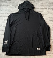 BURLEBO Men’s M Long Sleeve Performance Hoodie Black Lightweight CrossFit Mayhem