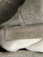 Authentic Fear of God Essentials Men’s Dark Oatmeal Pullover Hoodie Size Large
