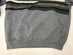 Vintage Grandpa Sweatshirt Mens XL Heather Gray Polo Collar 90s Vaporwave Knit