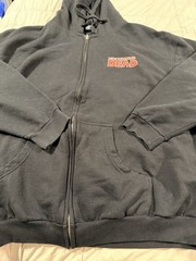 The Walking Dead Hoodie Full Zip Sweatshirt Men XXL 2XL Black Hooded Dual Logo