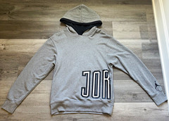 Air Jordan Men’s Gray Jumpman Graphic Fleece Pullover Hoodie Size S