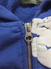 Denim Tears Blue Zip-Up Hoodie Sz Small