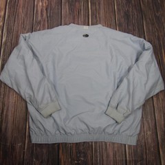 Adidas Sweatshirt Mens XL Gray V Neck Pullover Lightweight Zip Pockets Lined
