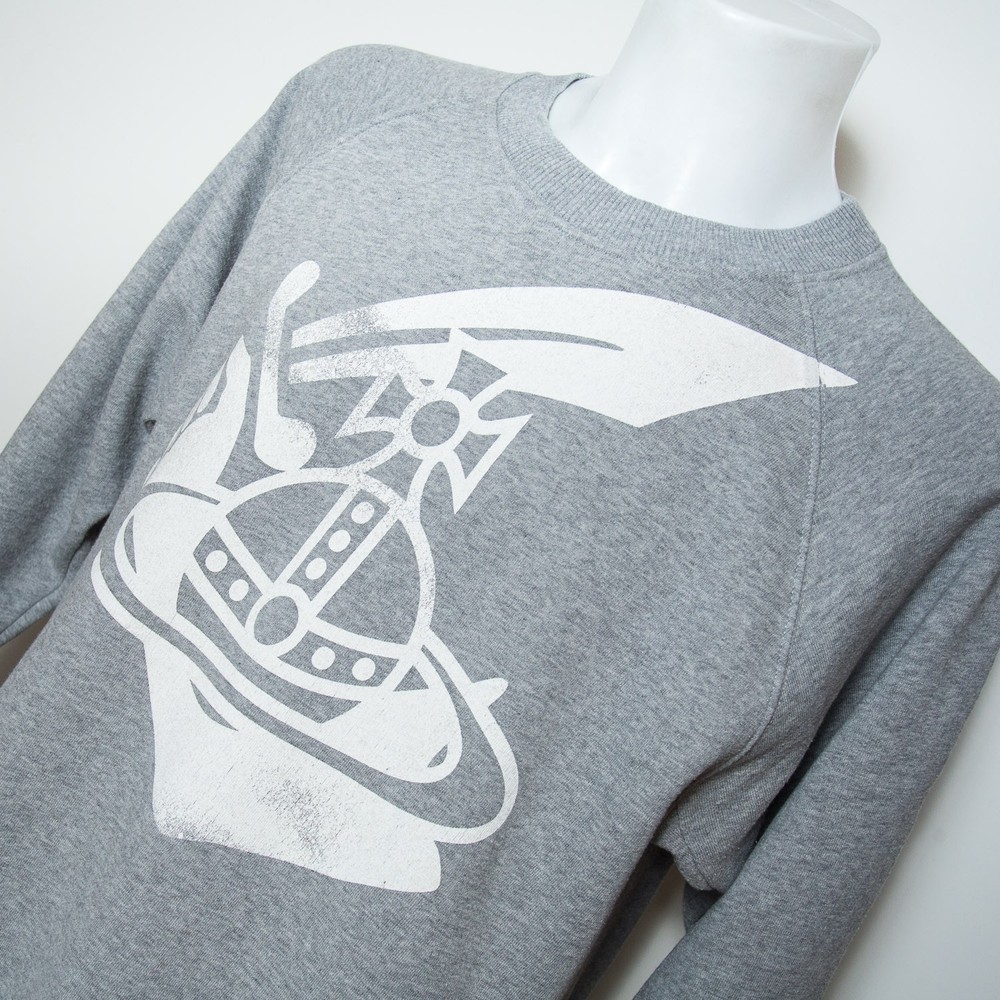 Vivienne Westwood Anglomania Men’s Classic Sweatshirt Medium Size Grey Orb Logo