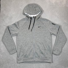 Nike Therma-FIT Hoodie Mens Large Tall Gray Heather Full Zip Fleece Jacket L
