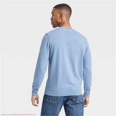 French Terry Crewneck Pullover Sweatshirt-Goodfellow & Co Blue S *SEE DEAL!!!*