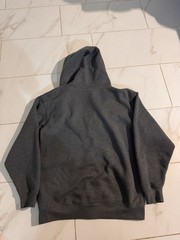Pro Club Heavy Weight Gray Fleece Full Zip Hooded Hoodie Pockets Size M